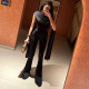 SC Mesh Sleeveless Ribbon Slim Jumpsuit GYME-K25Q90612
