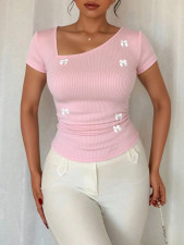 SC Bow V-Neck T-Shirt GZJF-ZJ2670