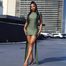 SC Backless Hollow Out Ruched Mini Dress GSZM-J26DS116
