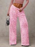SC Casual sequined Drawstring Pants GXRF-QC160