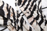 SC Tiger Print Sexy Backless Ruched Mini Dress DLSF-K6D02571A