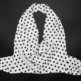SC Deep V Neck Polka Dot Print Tops GDSF-J26TP092