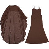 SC Pullover Shawl Top Sling Dress 2 Piece Set XEF-K25S91344A