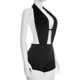 SC Halterneck Backless Sleeveless Romper GDSF-D26RP037