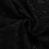 SC Solid See Through Lace Two Piece Pants Set GDSF-J26ST060