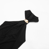 SC Solid Color Off Shoulder Slim Jumpsuit GDSF-J26JP074