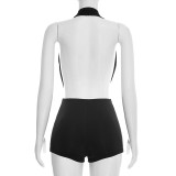SC Halterneck Backless Sleeveless Romper GDSF-D26RP037
