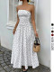 SC Polka Dot Print Wrap Chest Maxi Dress GSRX-813