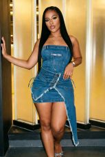 SC Zipper Irregular Denim Mini Dress CM-60307