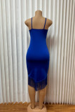 SC Halterneck Tassel Sleeveless Midi Dress GADE-2838