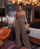 SC Casual Washed Tube Top Wide Leg Jumpsuit TR-1360