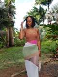 SC Color Block Knits Beach Maxi Dress TR-1359