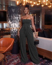 SC Casual Washed Tube Top Wide Leg Jumpsuit TR-1360