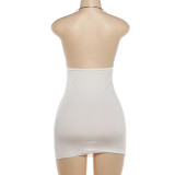 SC Deep V Neck Backless Mini Dress GZJQ-K6D03543A