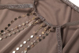 SC Off Shoulder Sequin Backless Mini Dress GZJQ-K25D84431