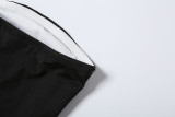 SC Hollow Out Color Block Tube Top Bodycon Dress GZJQ-K6D03127A
