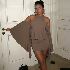 SC Off Shoulder Sequin Backless Mini Dress GZJQ-K25D84431