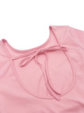 SC Solid Color Backless Yoga Romper YH-9024