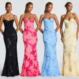 SC Sexy Sling Backless Mesh Maxi Dress BY-7672