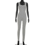 SC Square Neck Backless Print Jumpsuit MXBF-J26JP025