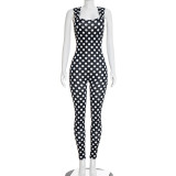 SC Square Neck Backless Print Jumpsuit MXBF-J26JP025