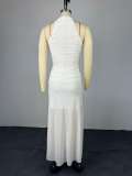 SC Sleeveless Pleated Slim Maxi Dress GCNE-73599