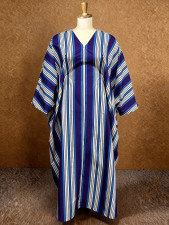 SC Loose V Neck Stripe Satin Maxi Dress GKEN-ADR060342