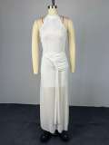 SC Sleeveless Pleated Slim Maxi Dress GCNE-73599