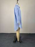 SC Stripe Loose Long Sleeve Shirt GCNE-73691