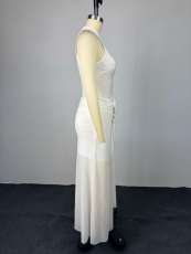 SC Sleeveless Pleated Slim Maxi Dress GCNE-73599