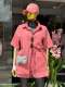 SC Solid Color Lapel Shirt Tie Up Loose Short Suit GCNE-9631