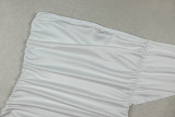 SC Solid Color Halterneck Tie Up Mini Dress GJYO-JD305111