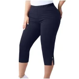 SC Plus Size Solid Color Split Seventh Pants GYZY-66811