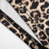 SC Leopard Print Backless Romper GDSF-D26RP008