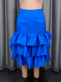 SC Ruffles Solid Color Cake Skirts GKEN-ASK051046