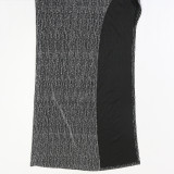 SC Single Shoulder Sleeveless High Split Maxi Dress CYA-902227