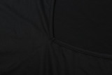 SC Solid Color Halterneck Backless Seventh Jumpsuit GYME-K6Q02682A