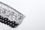 SC Lace-trimmed Tank Top And Polka-dot Skirt Set GYME-K6S02772A
