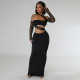 SC Mesh See Through Mesh Patchwork Maxi Dress YF-20045