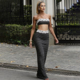 SC Lace-trimmed Tank Top And Polka-dot Skirt Set GYME-K6S02772A