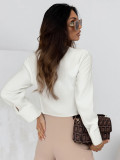 SC Solid Color Ruched Single Breasted Shirt GPBY-SH827