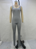 SC Solid Color Sleeveless Yoga Tight Jumpsuit GPBY-14472