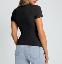 SC Plus Size Short Sleeve Solid Color T Shirt GYWO-55001