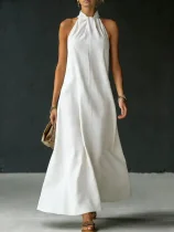 SC Off Shoulder Solid Color Maxi Dress GYWO-55075
