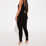 SC Solid Color Sleeveless Yoga Tight Jumpsuit GPBY-14472