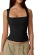 SC Plus Size Square Neck Solid Color Tank Top GYWO-55002