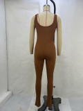 SC Solid Color Sleeveless Yoga Tight Jumpsuit GPBY-14472