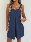 SC Solid Color Sleeveless Sling Romper GYWO-55038