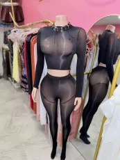 Pre Order: About 7 work days shipping Sexy Long Sleeve Pants Suit YUEM-202616