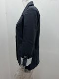 SC Plus Size Solid Color Casual Blazer Coats GYWO-9907